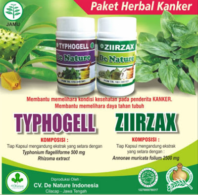 Obat Kanker Herbal Kapsul Ziirzax dan Typhogell Asli De Nature Di Jakarta Utara, Onat Kanker De Nature, Obat Kanker Herbal, Sirsak, keladi tikus